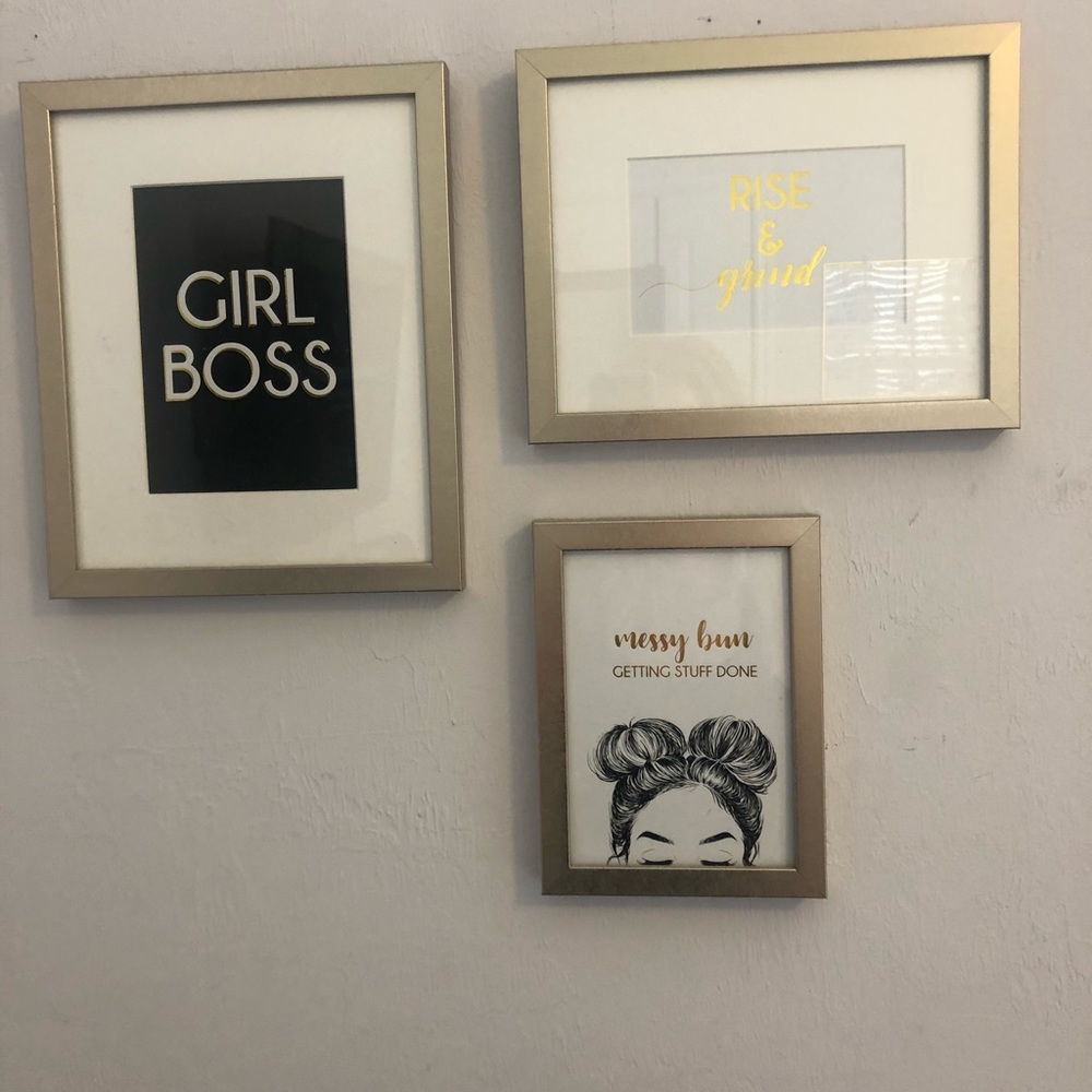 Set of framed wall art